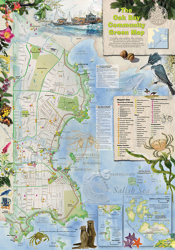 Oak Bay Community Green Map (2012) | UVic Community Mapping Collaboratory