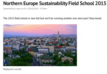 Sustainability Field School Experience